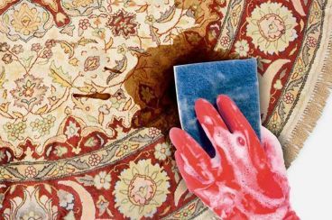  آموزش لکه گیری فرش در منزل 